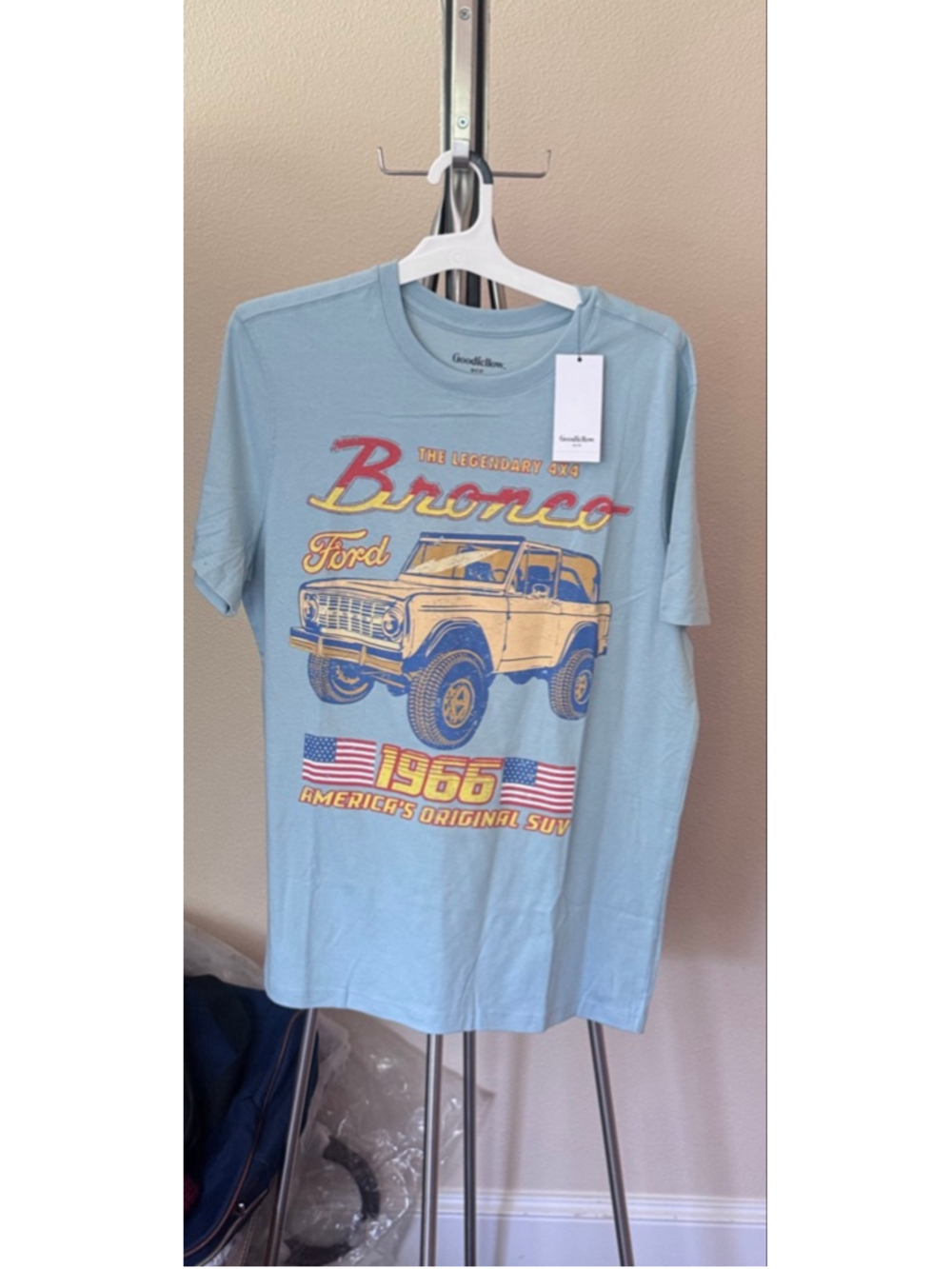 Goodfellow & Co Light Blue Ford Bronco Short Sleeve T-Shirt